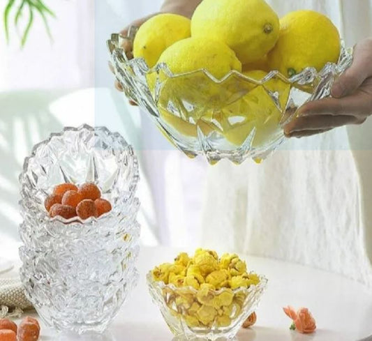 Delisoga 7 piece Bowls Set Fruit Trifle Crystal Cut Set Bowl Dessert best quality products gift