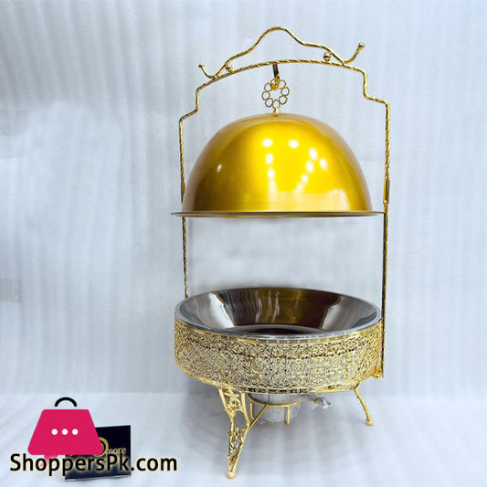 Buffet Food Warmer Golden Chaffing Dish with burner luxury