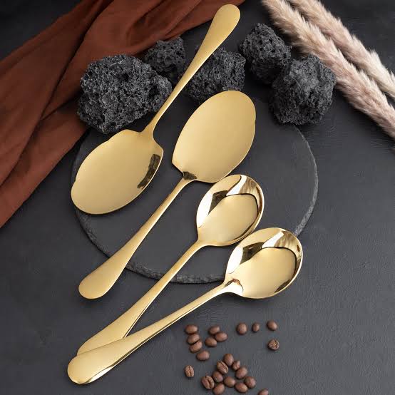 Golden stainless steel Cutlery set 14 gage heavy