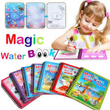 Reusable Magic Water Quick Dry Book Water Coloring Book Doodle with Magic Pen Painting Board for Children Education Drawing Pad