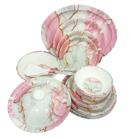 melamine dinner set pink marble design wholesale hshome.pk best quality origional dealer in pakistan karachi