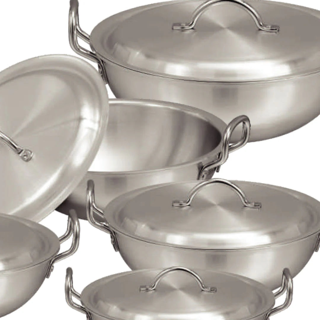 Sonex Stainless STEEL Round Karahi set