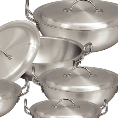 Sonex Stainless STEEL Round Karahi set