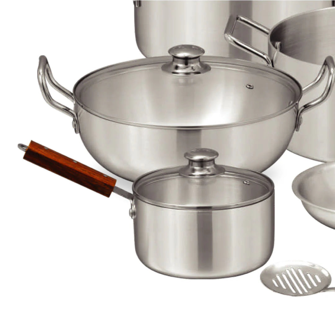 Sonex Aluminium Silver Royal Glass LID 12pcs gift set