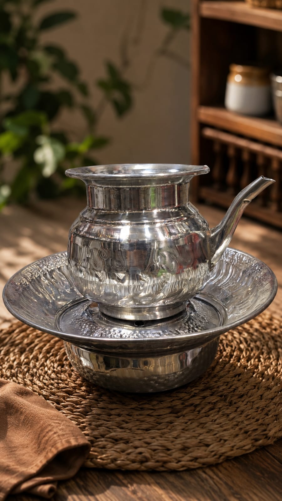 Moroccan hand washing pot and basin