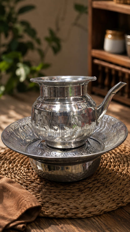 Moroccan hand washing pot and basin