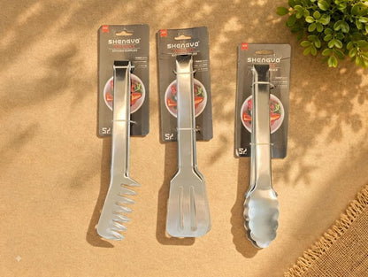 3 Pcs stainless steel serving tong