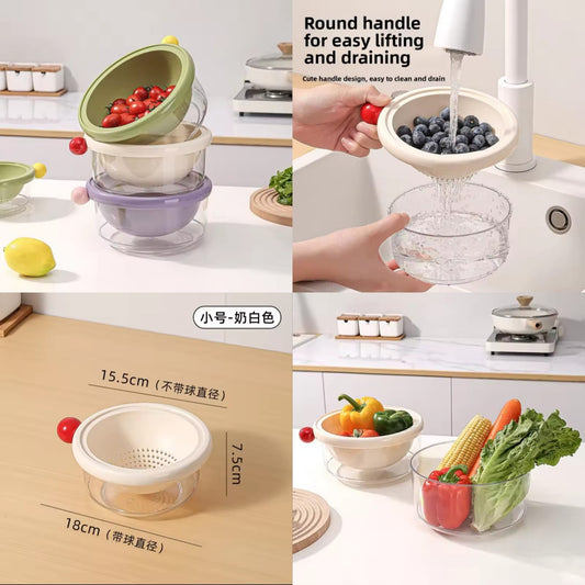 Double layer drainer bowl