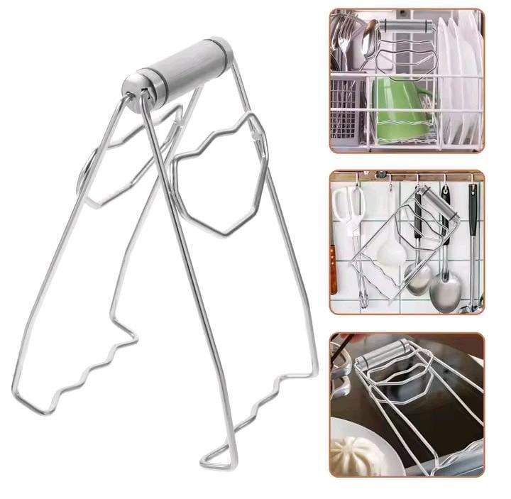 Stainless Steel Kitchen Clamp Multi-Function Dish Plate Bowl Holder Steamed Dish Clamp Soup Pot Holder Home Use