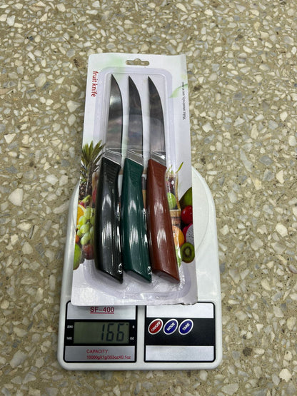 HIGH QUALITY SHARPENED KITCHEN CUTTING KNIFE  3-PCS SET