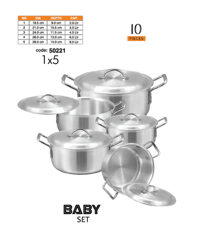 Sonex Stainless Steel Baby set  1no _ 5no