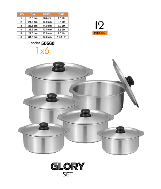 Sonex Stainless STEEL Glory Set 12 pcs