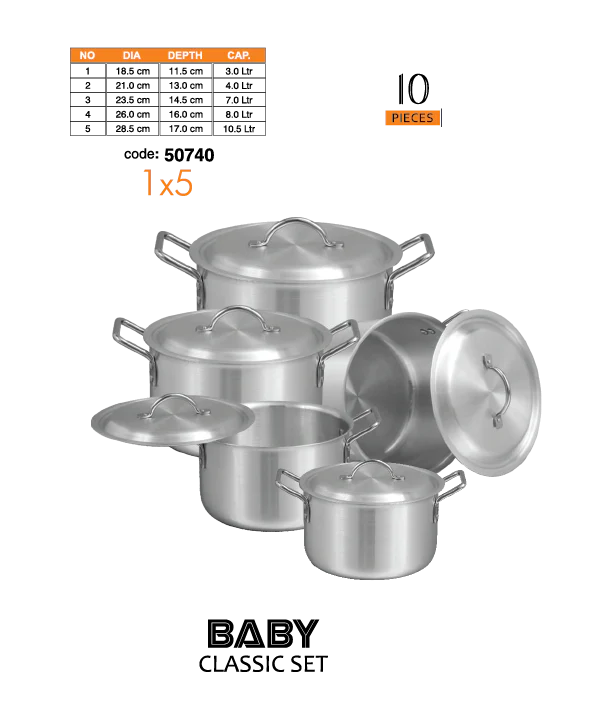Sonex Stainless Steel Baby Classic 10 pcs set
