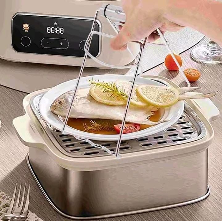 Stainless Steel Kitchen Clamp Multi-Function Dish Plate Bowl Holder Steamed Dish Clamp Soup Pot Holder Home Use