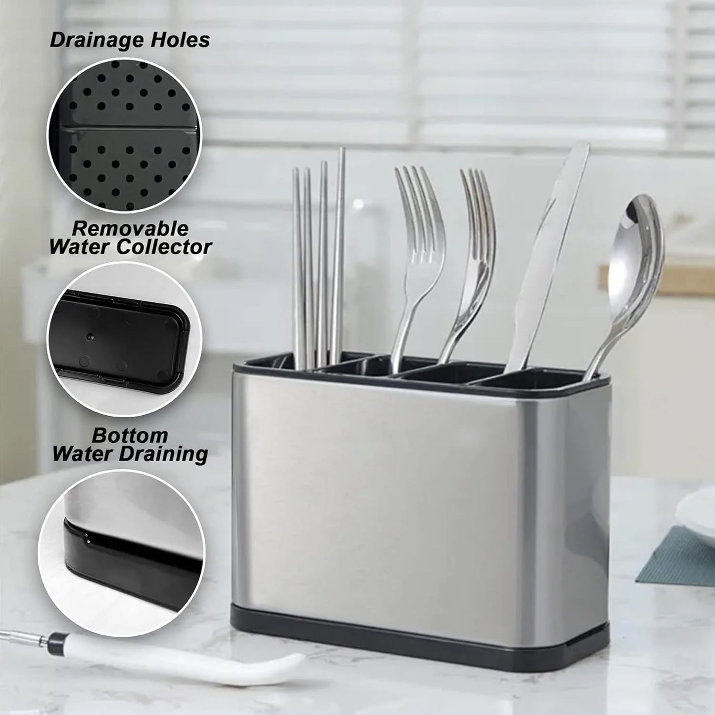 Cutlery Holder, Utensil Holder Kitchen, Cutlery Container