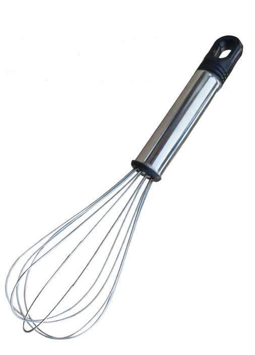 stainless steel manual egg whisk or beater.