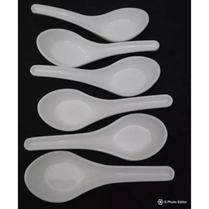 Melamine spoon set 6 pcs 12pcs soup spoon white color