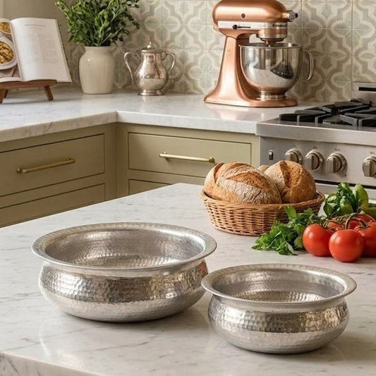 Supri Cooking handi hammered Silver