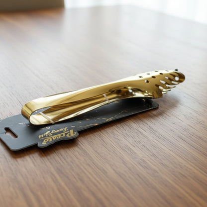 Golden Color Stainless steel heavy Serving Tong chimta beautiful luxury