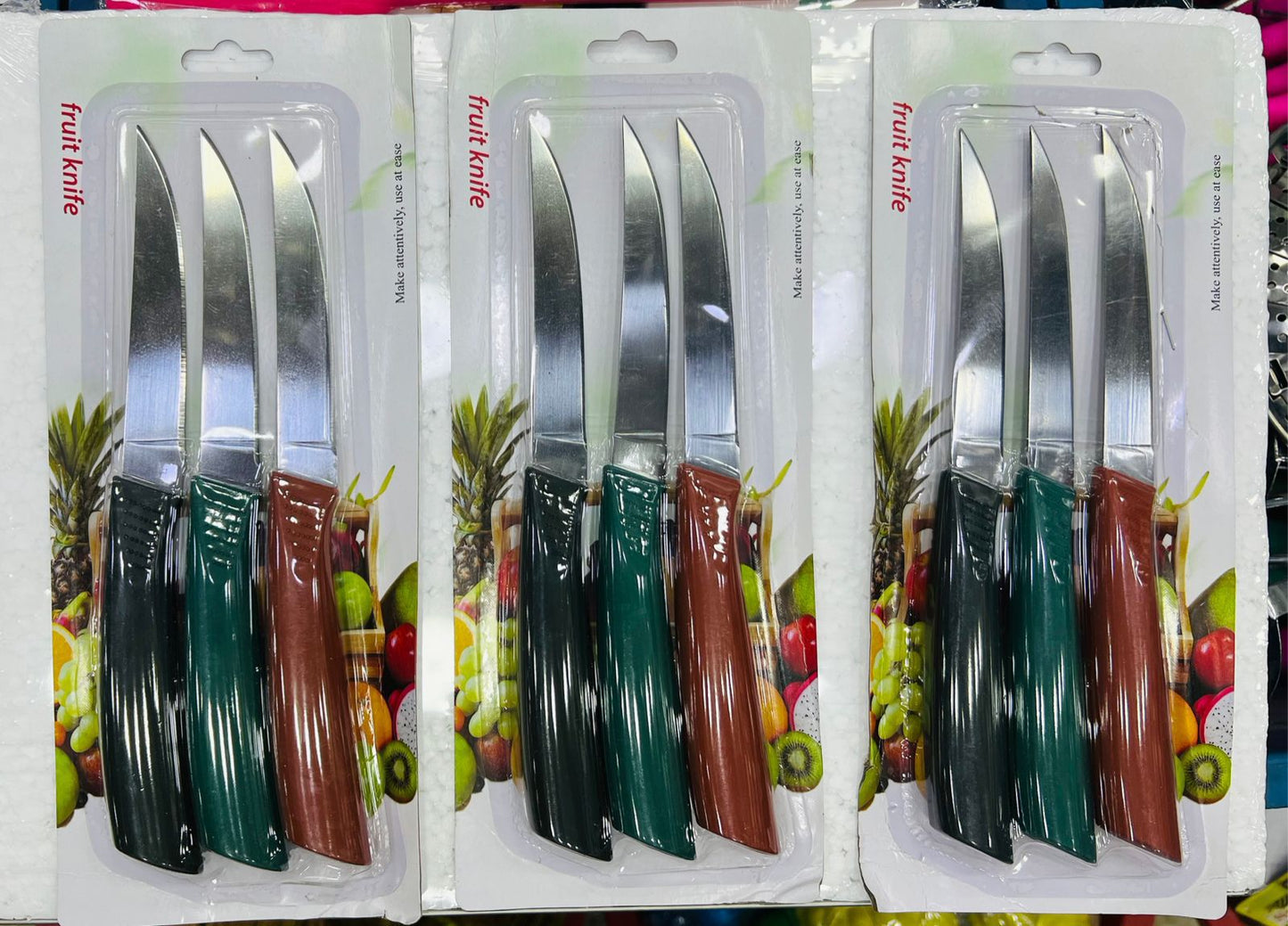 HIGH QUALITY SHARPENED KITCHEN CUTTING KNIFE  3-PCS SET
