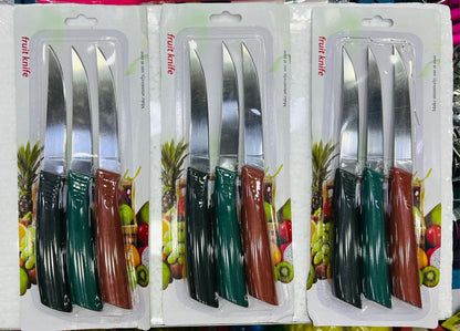 HIGH QUALITY SHARPENED KITCHEN CUTTING KNIFE  3-PCS SET