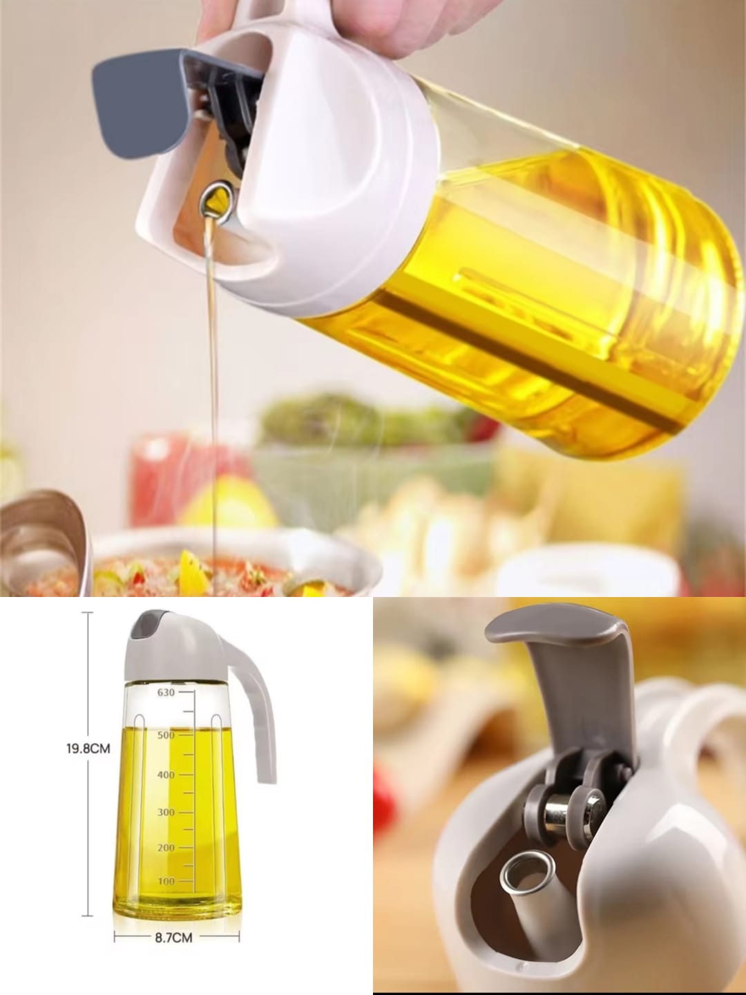 Oil bottle with filp cap 360 ml