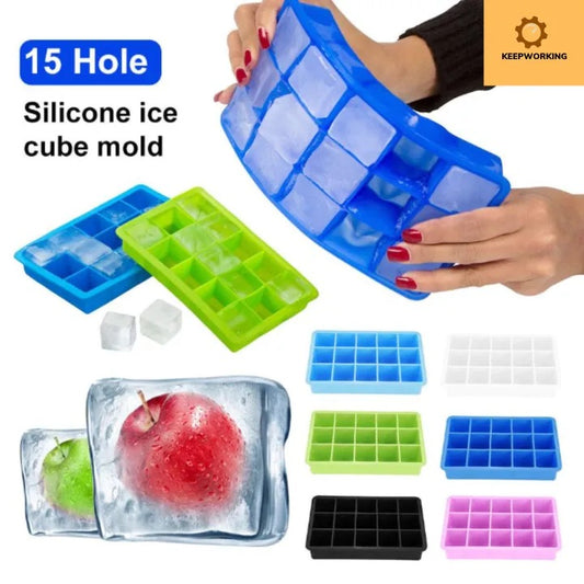 Silicone ice cube tray with lid