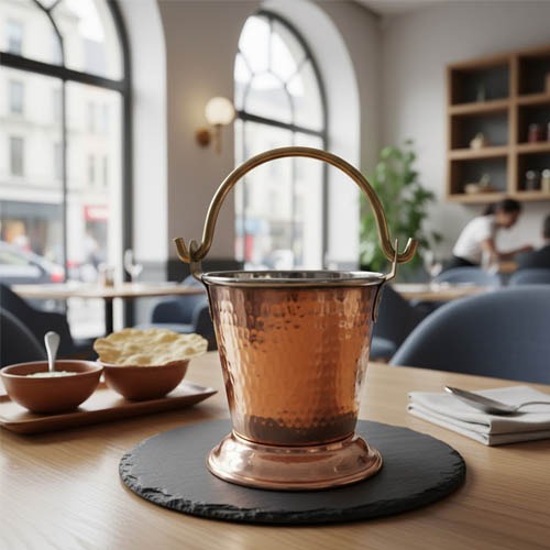 Copper Steel Serving Balti