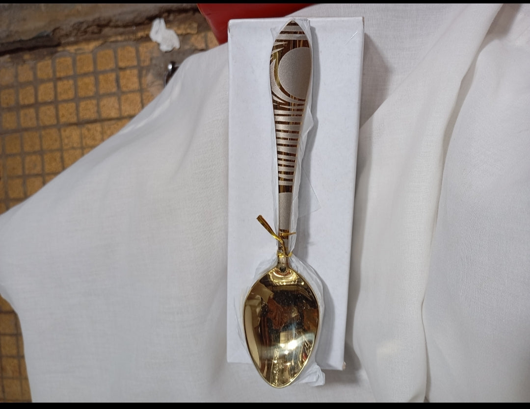 Golden Cutlery table spoon laser print