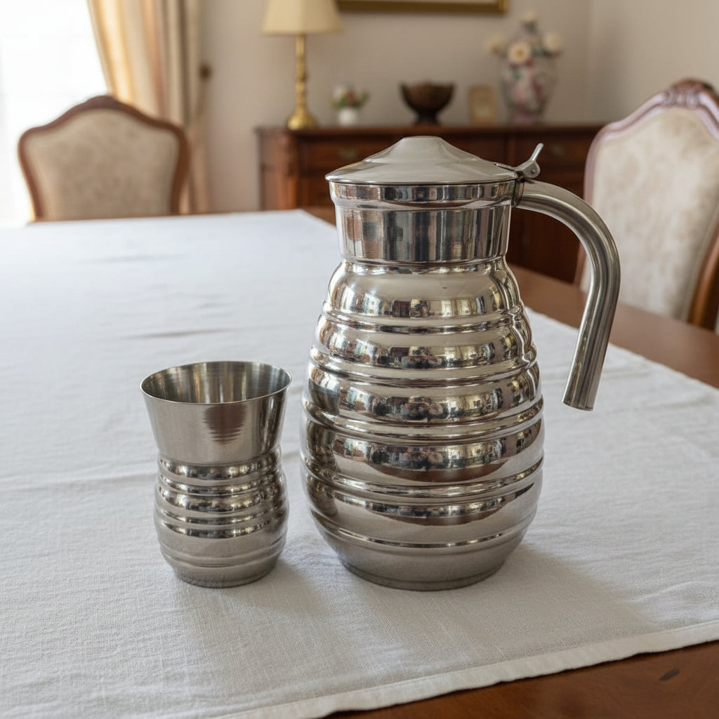 stainless steel water set supplier wholesale pakistan karaci fancy kitchenware for wedding shadi gifts