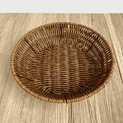 Rattan Basket - Hand-Woven Storage Basket Rattan Storage Tray Wicker Baskets Bread Fruit Food