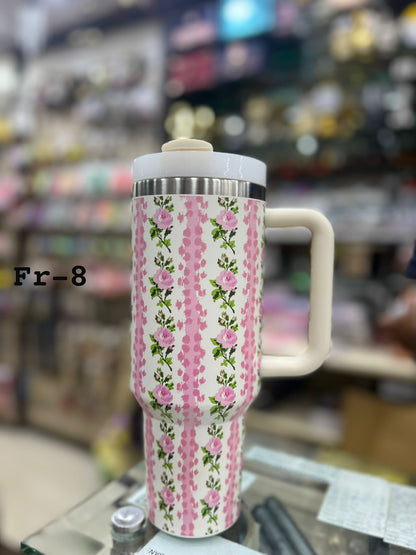 1200ML 40oz Flower design thumbler
