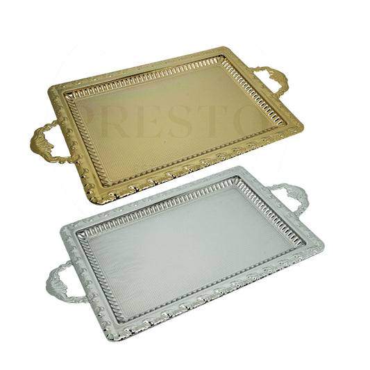 Textured tray for serving guest beautiful