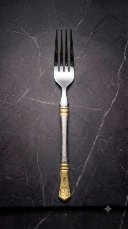 Full Heavy silver golden cutlery sets