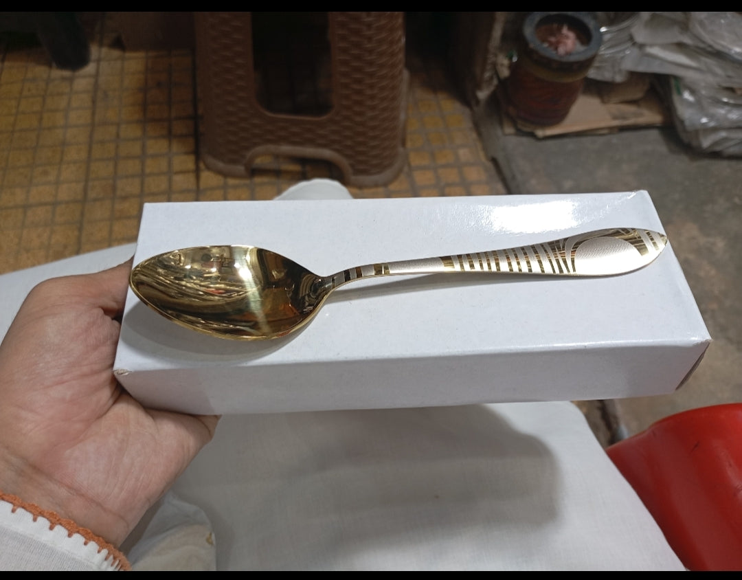 Golden Cutlery table spoon laser print