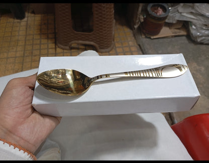 Golden Cutlery table spoon laser print