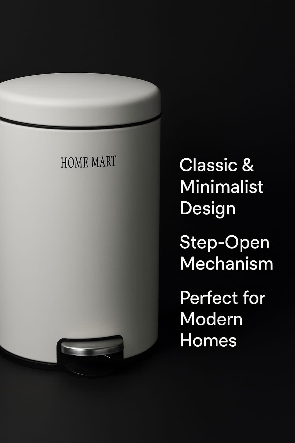 Stainless steel Hydraulic round pedal dustbin