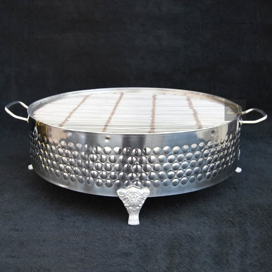 Stainless steel silver grill round beautiful