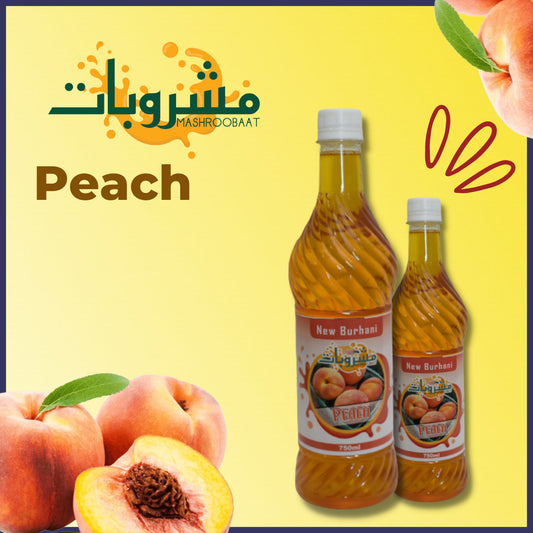Pack of 2 PEACH Flavor Syrup sharbat