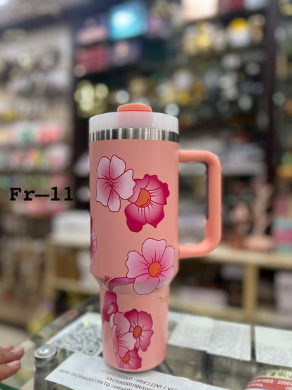 1200ML 40oz Flower design thumbler