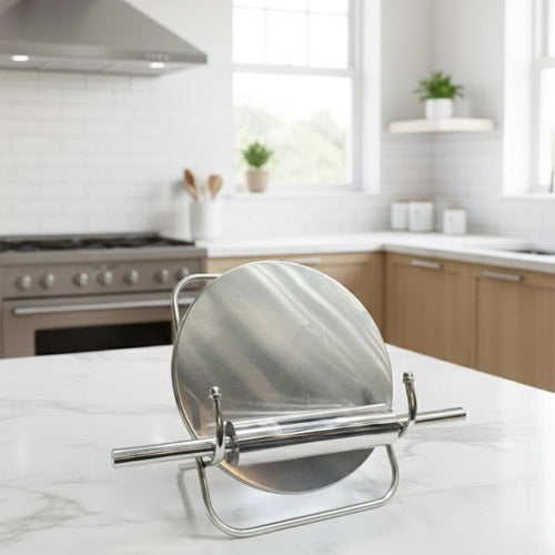 3 pcs Stainless steel patla Belen with stainless steel stand.