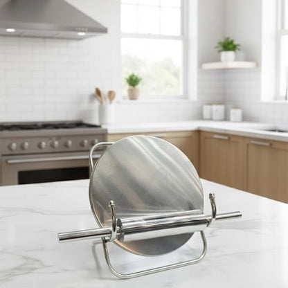 3 pcs Stainless steel patla Belen with stainless steel stand.