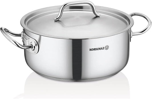 hshome.pk korkmaz turkey casserole cookware set stainless steel 18/10 grade imported
