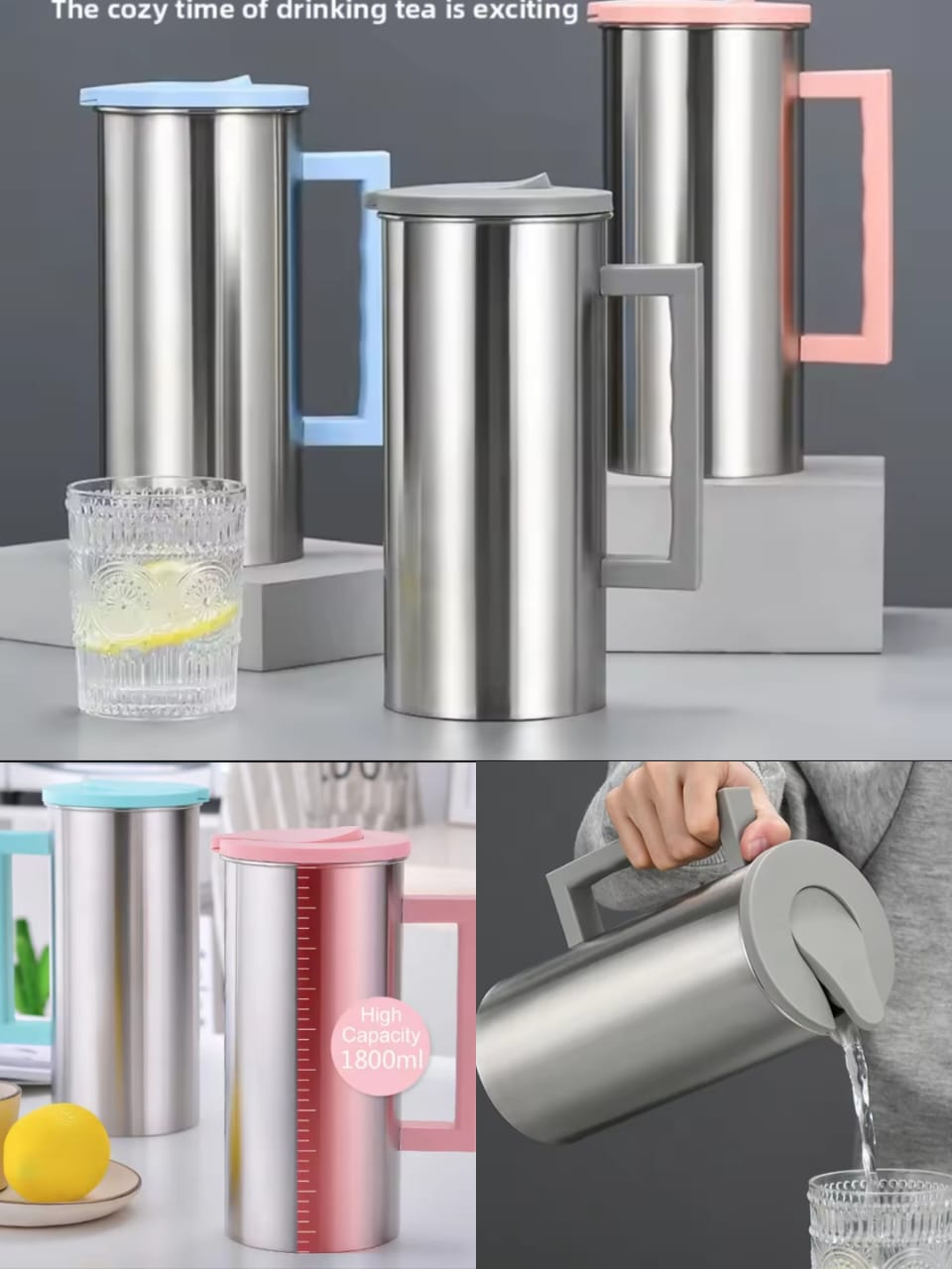 Luxury Hot n Cool  Flask 1800 ML high capacity with elegent handle