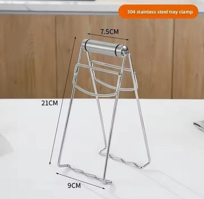 Stainless Steel Kitchen Clamp Multi-Function Dish Plate Bowl Holder Steamed Dish Clamp Soup Pot Holder Home Use