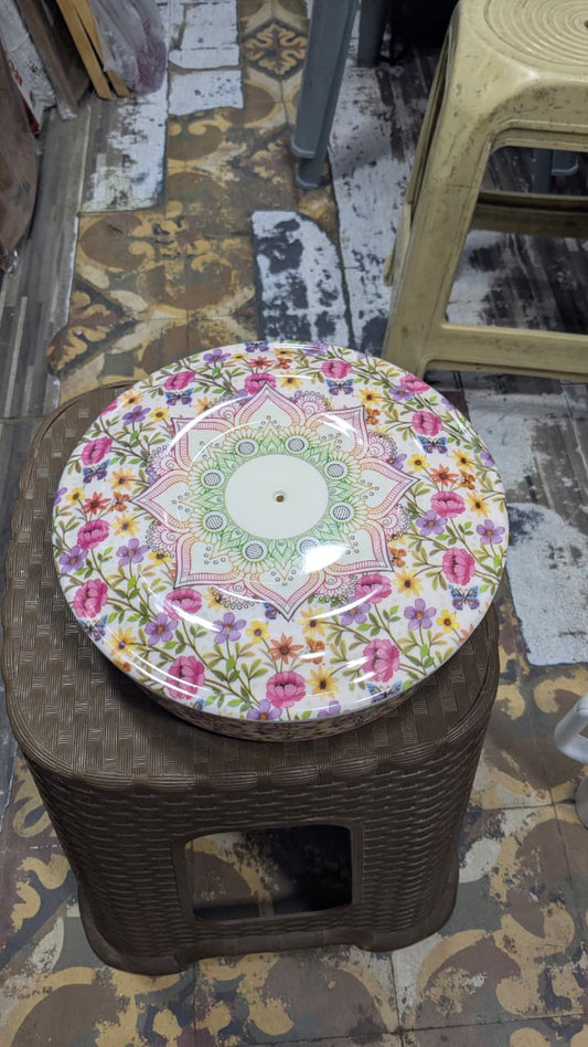 melamine naan box  a marble-patterned design