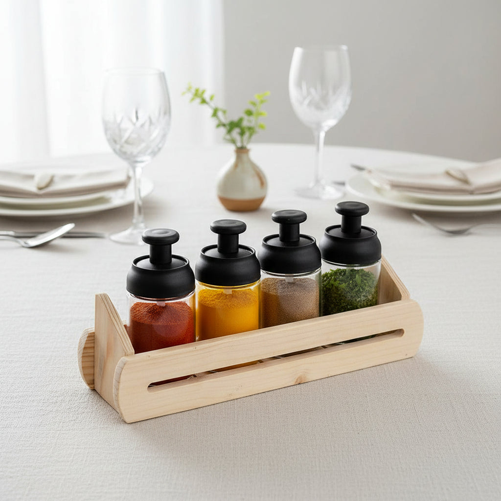 Unique spice jar set