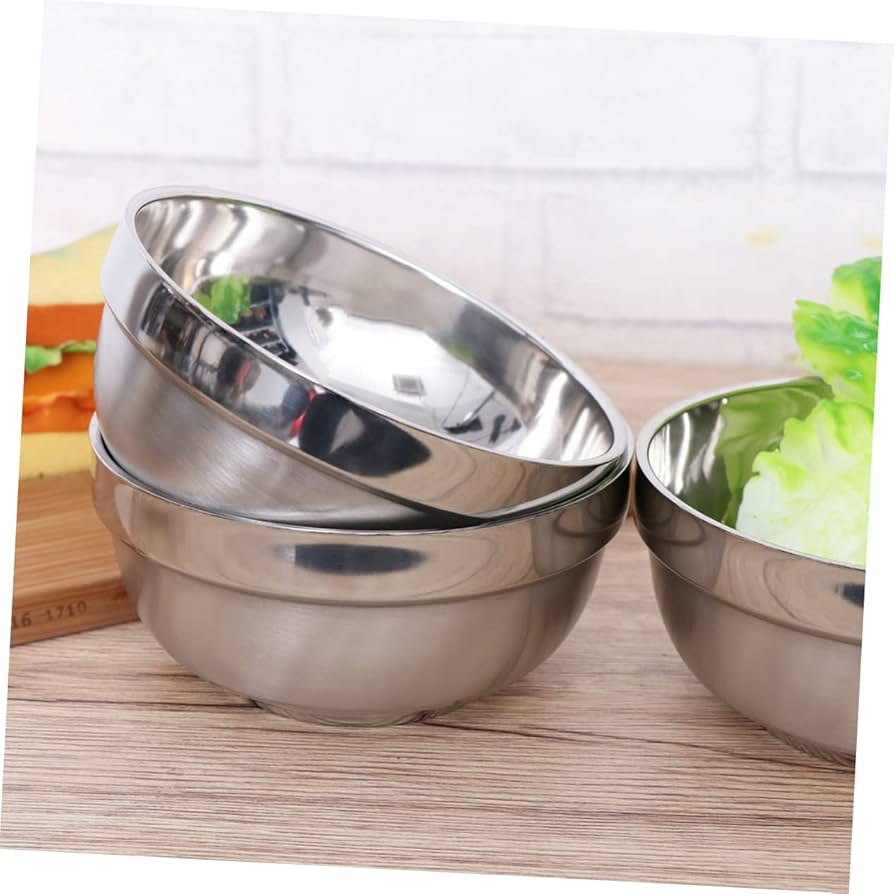 Steel double wall bowls fancy for soup salad and serving