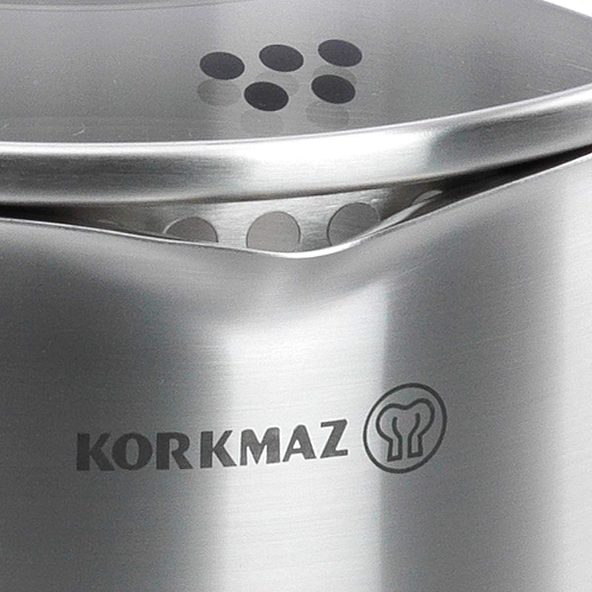 Original Korkmaz Rosanna 8 pcs Cookware set 18/10 stainless steel  made in TURKEY