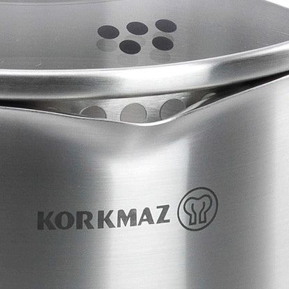 Original Korkmaz Rosanna 8 pcs Cookware set 18/10 stainless steel  made in TURKEY